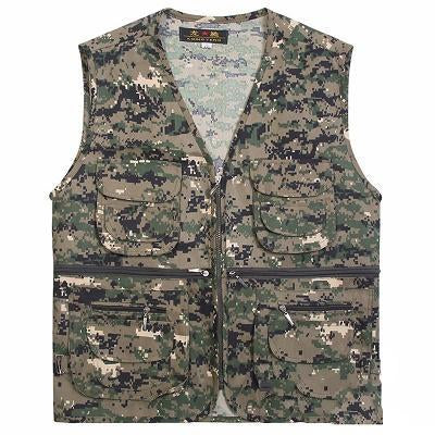 Fishing Leisure Vest Thin Section Quick Drying Men'S Camo Vests Men  Breathable
